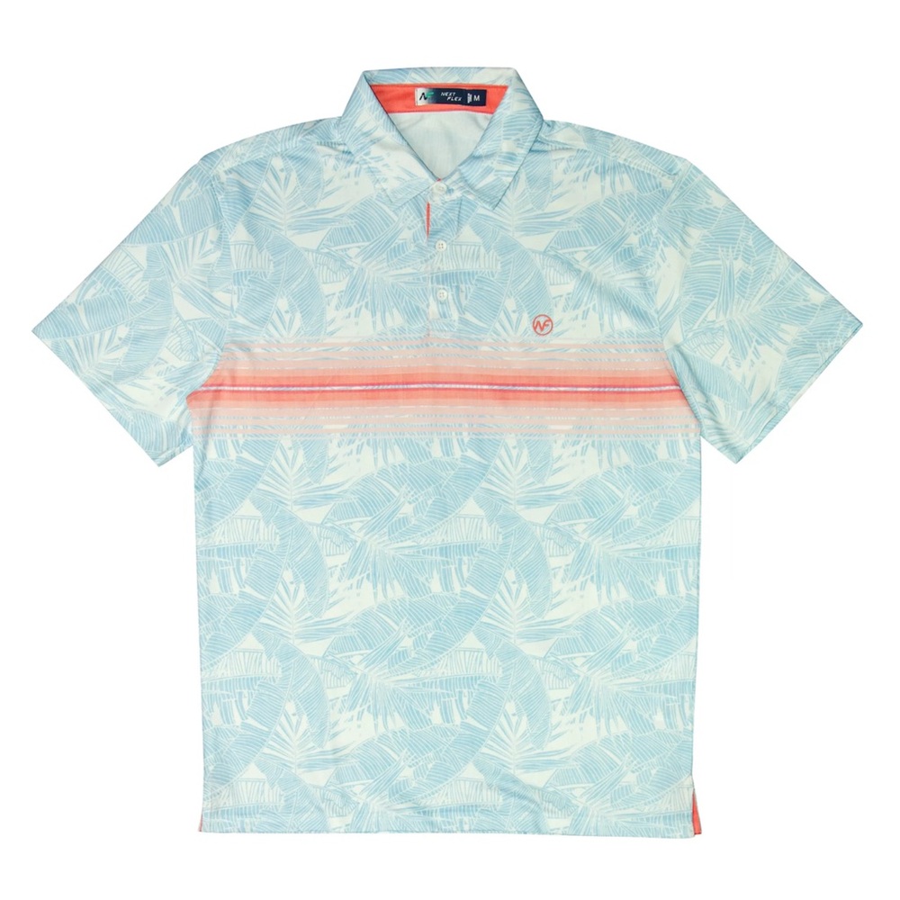 Stylish Polo Shirt With Leaf Pattern - image 1